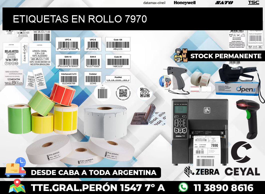 ETIQUETAS EN ROLLO 7970