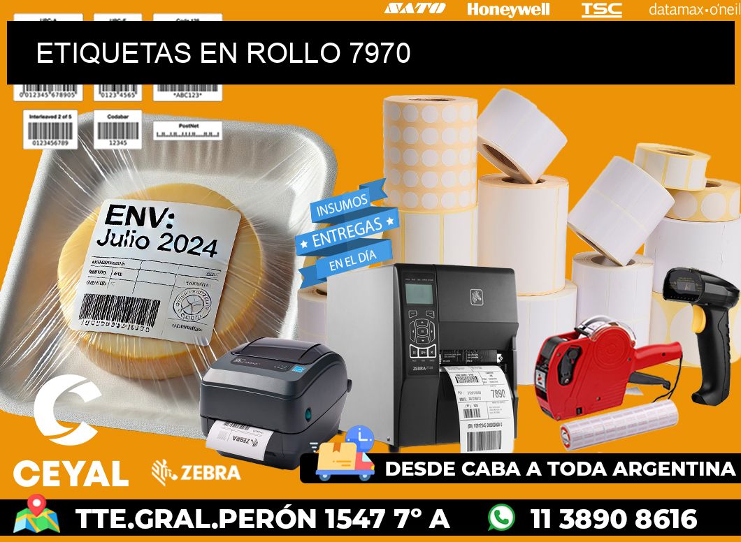 ETIQUETAS EN ROLLO 7970