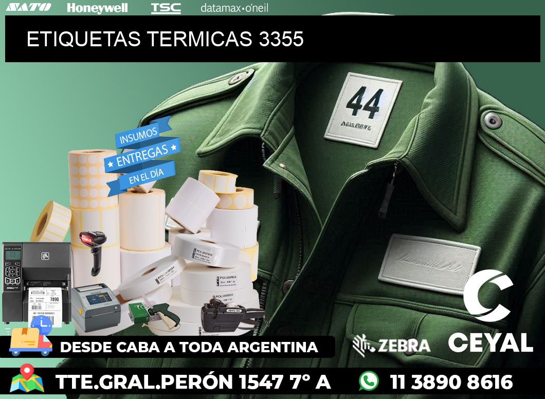 ETIQUETAS TERMICAS 3355