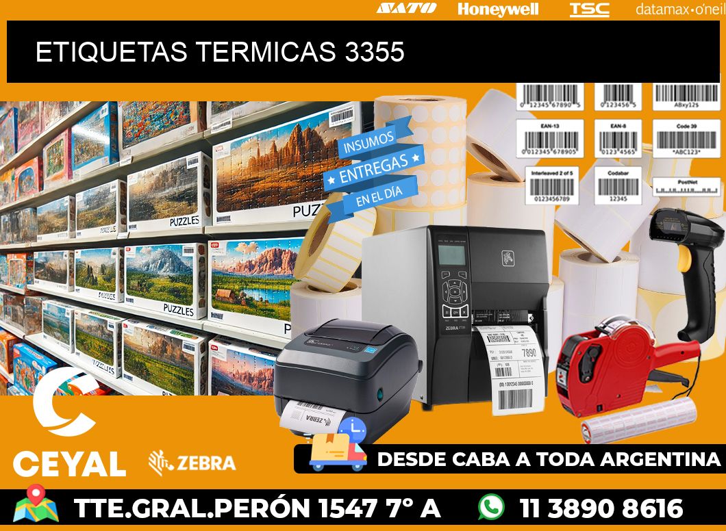 ETIQUETAS TERMICAS 3355