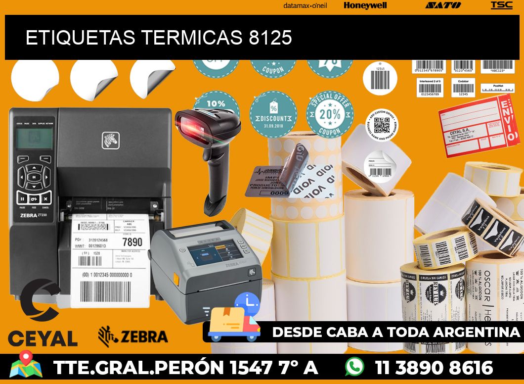 ETIQUETAS TERMICAS 8125