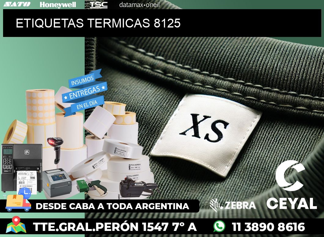 ETIQUETAS TERMICAS 8125