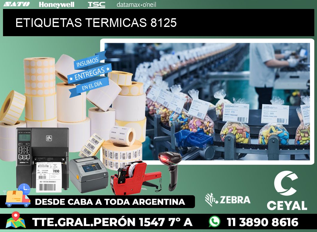 ETIQUETAS TERMICAS 8125