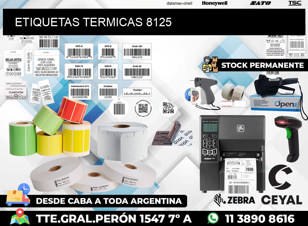 ETIQUETAS TERMICAS 8125