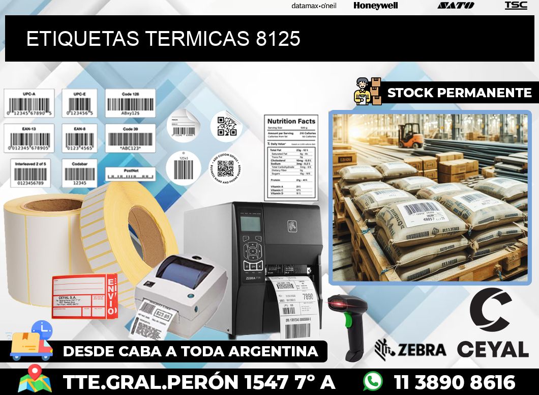 ETIQUETAS TERMICAS 8125