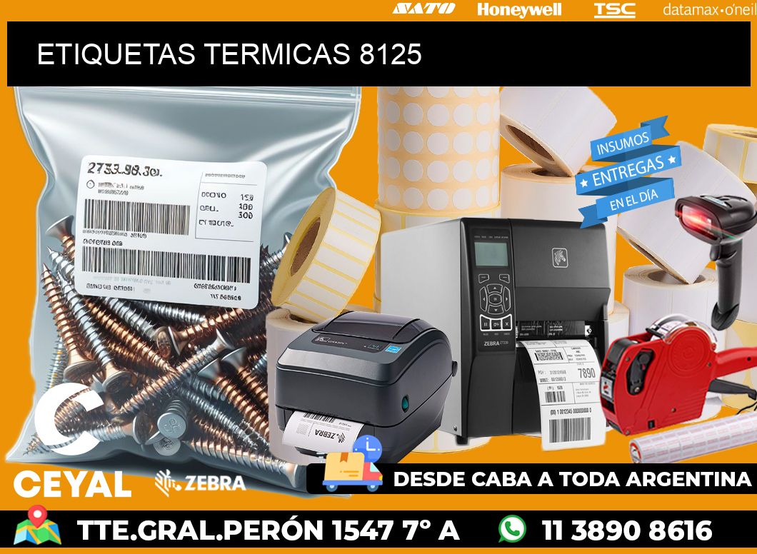 ETIQUETAS TERMICAS 8125