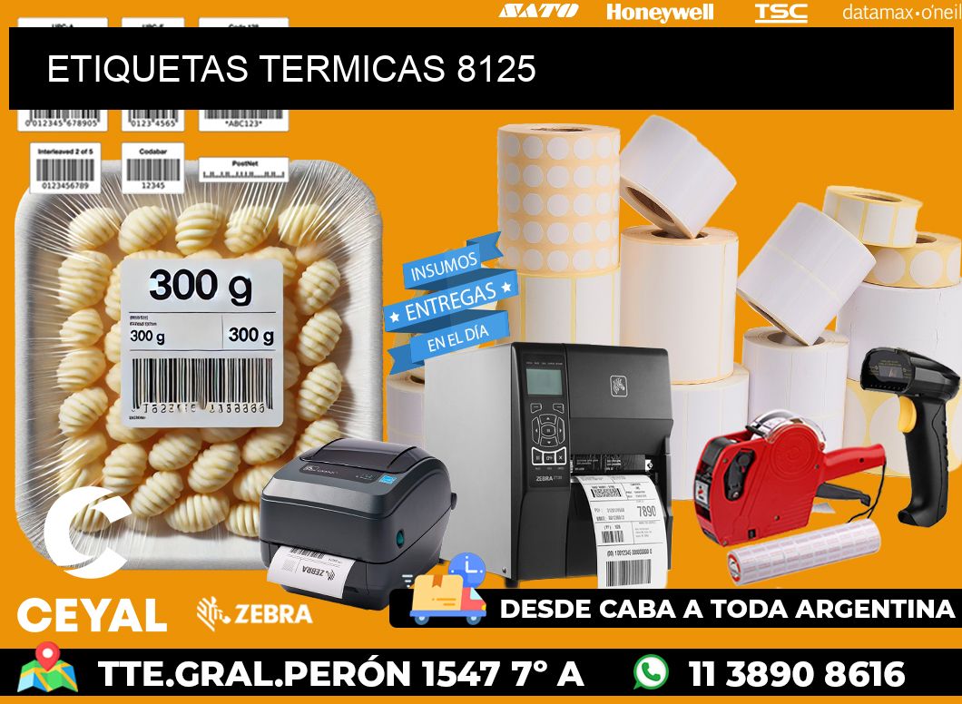ETIQUETAS TERMICAS 8125