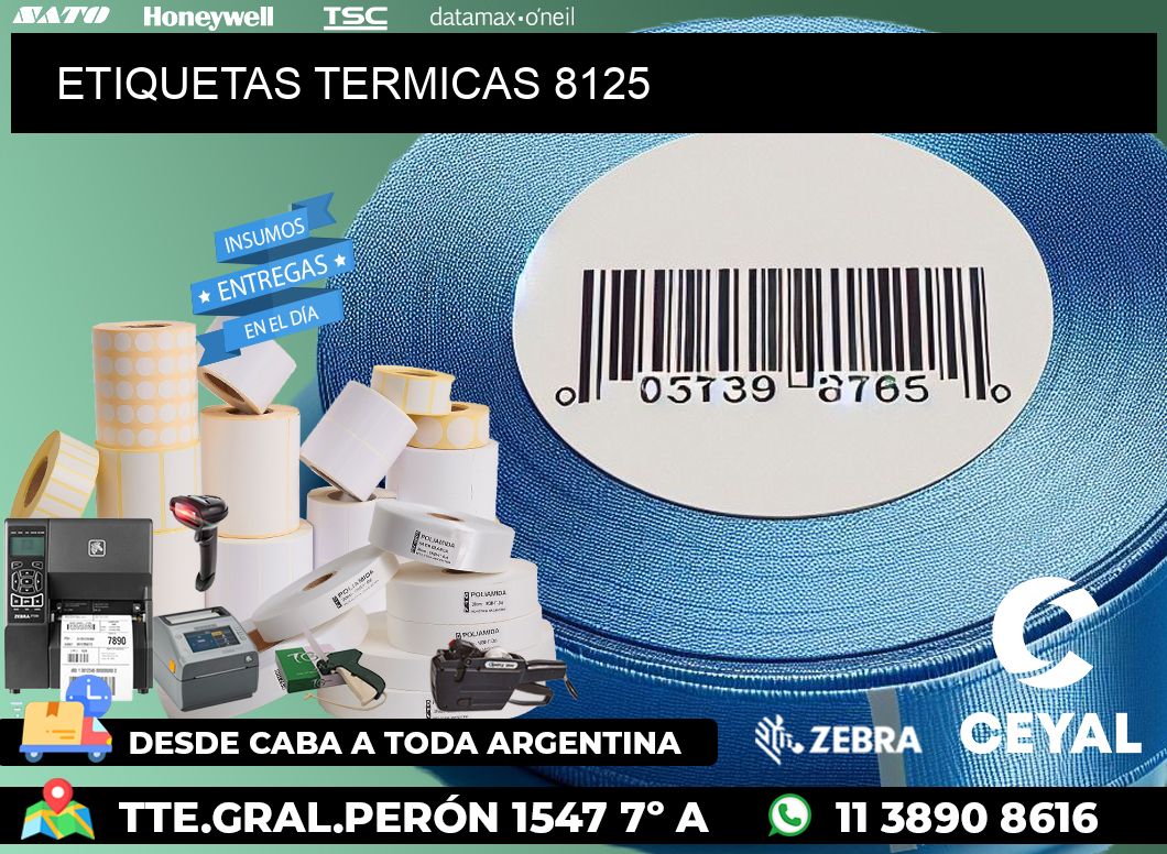 ETIQUETAS TERMICAS 8125