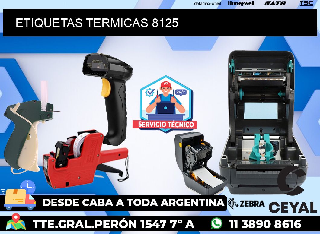 ETIQUETAS TERMICAS 8125