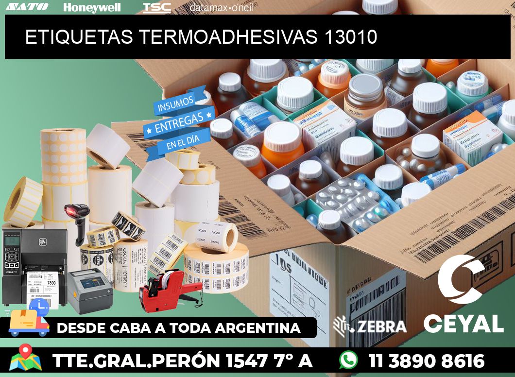 ETIQUETAS TERMOADHESIVAS 13010
