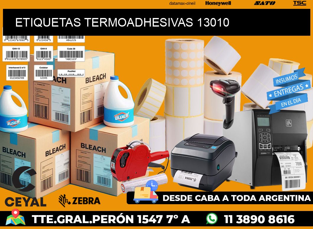 ETIQUETAS TERMOADHESIVAS 13010