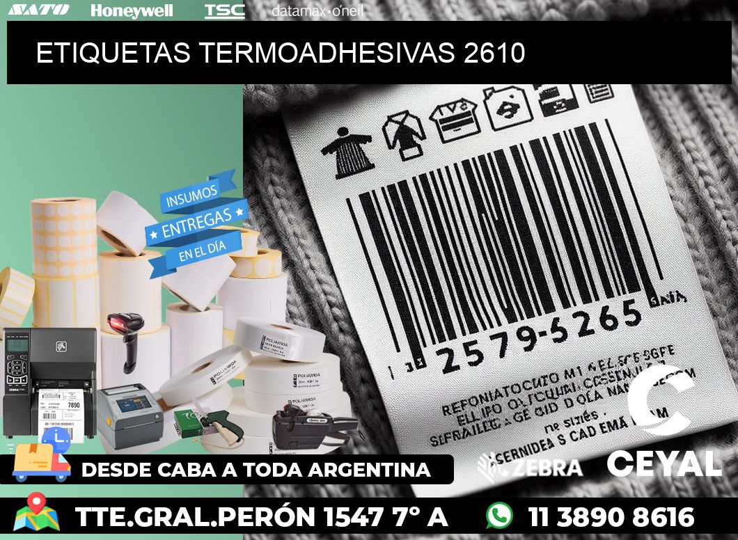 ETIQUETAS TERMOADHESIVAS 2610