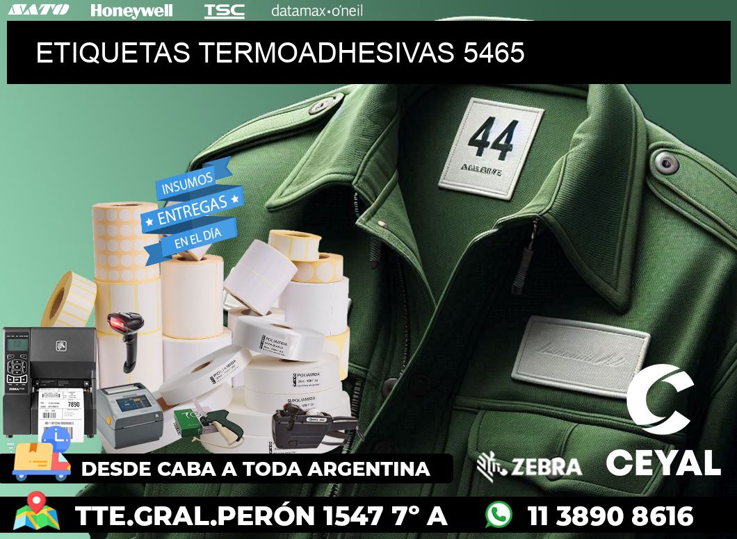 ETIQUETAS TERMOADHESIVAS 5465