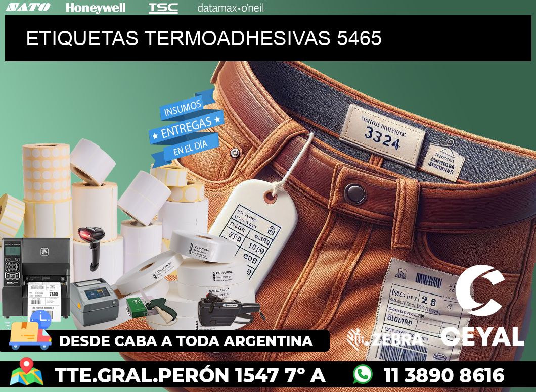 ETIQUETAS TERMOADHESIVAS 5465
