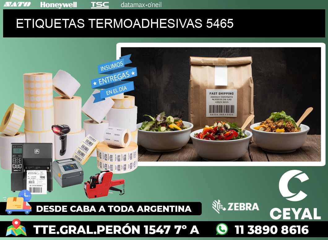 ETIQUETAS TERMOADHESIVAS 5465