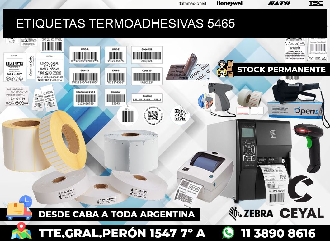 ETIQUETAS TERMOADHESIVAS 5465