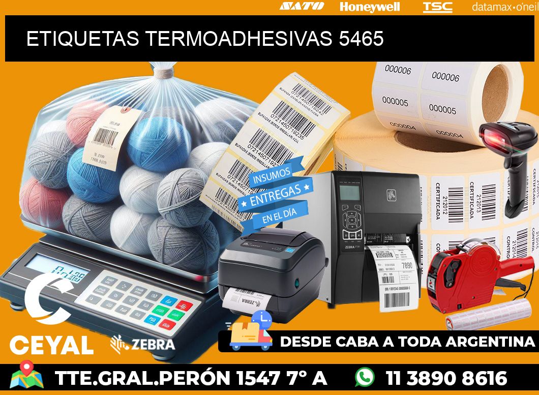 ETIQUETAS TERMOADHESIVAS 5465