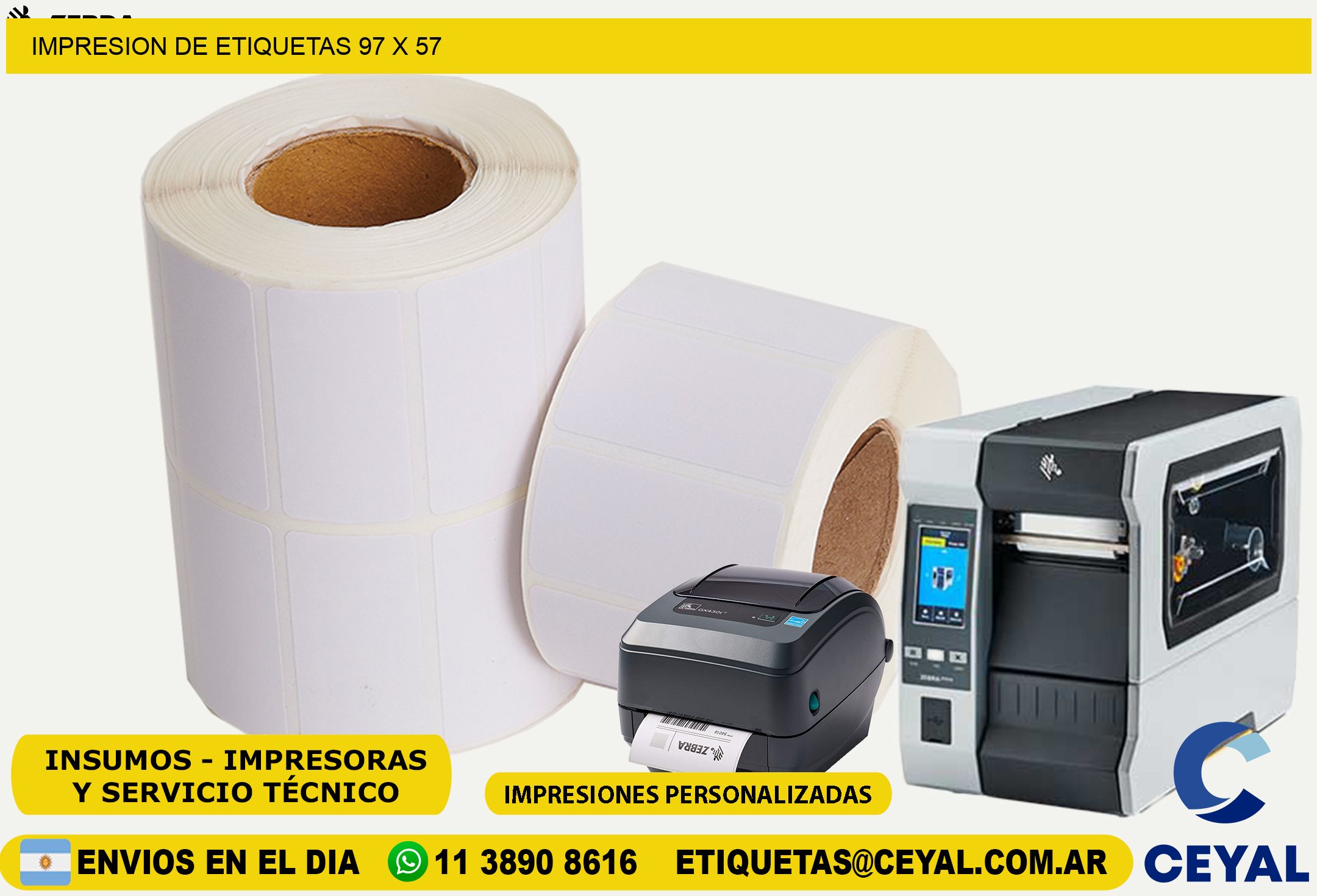 IMPRESION DE ETIQUETAS 97 x 57