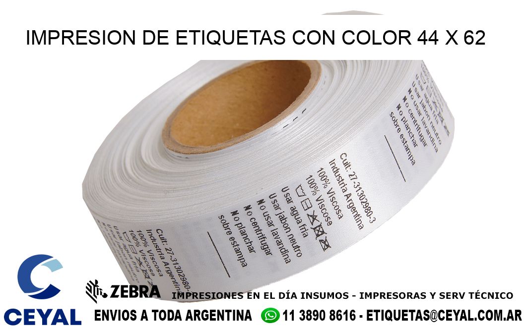 IMPRESION DE ETIQUETAS CON COLOR 44 x 62