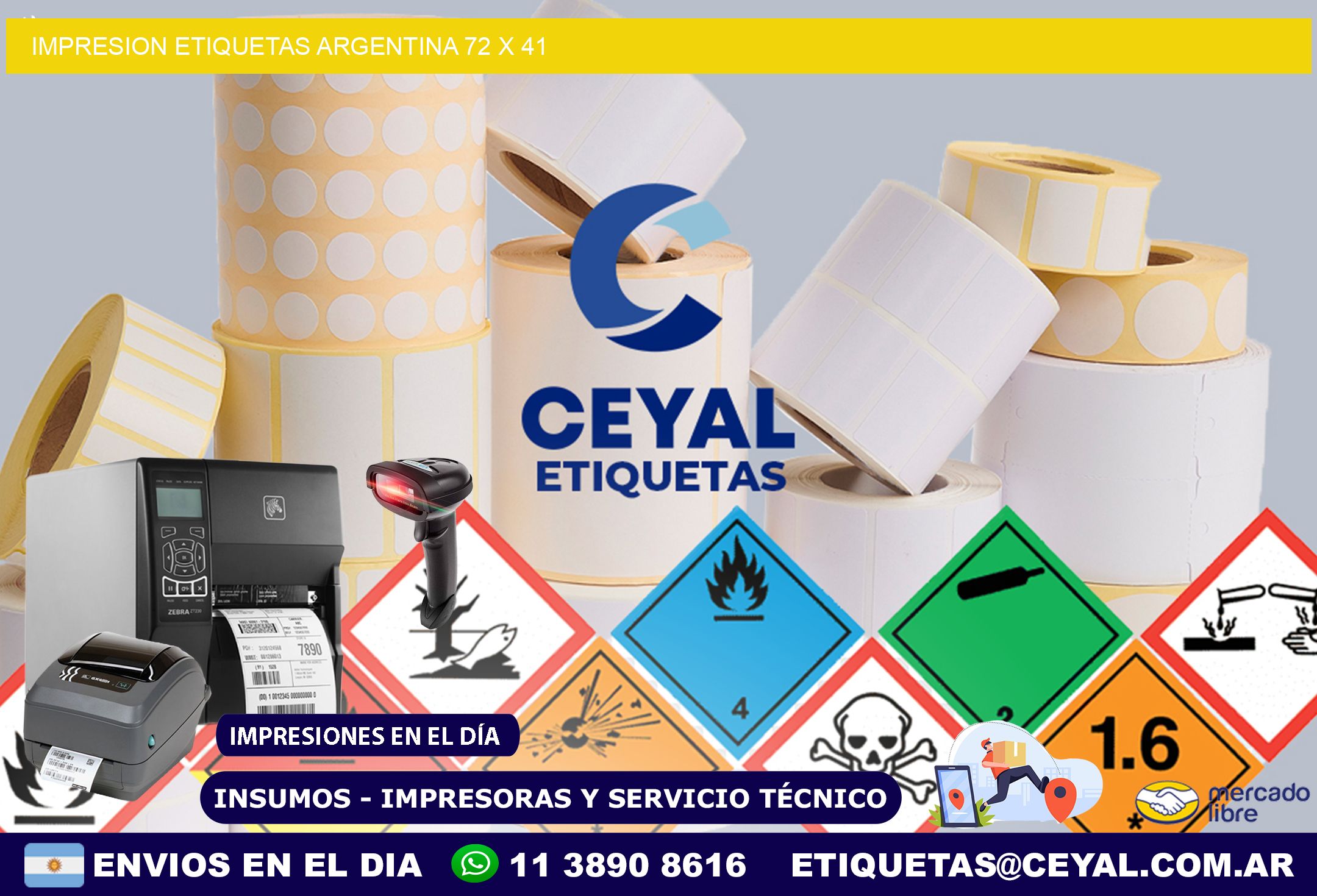 IMPRESION ETIQUETAS ARGENTINA 72 x 41