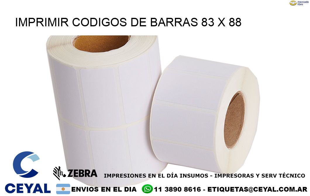 IMPRIMIR CODIGOS DE BARRAS 83 x 88