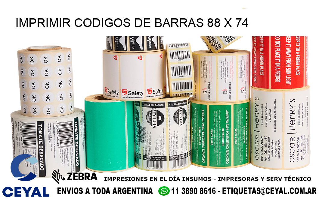 IMPRIMIR CODIGOS DE BARRAS 88 x 74