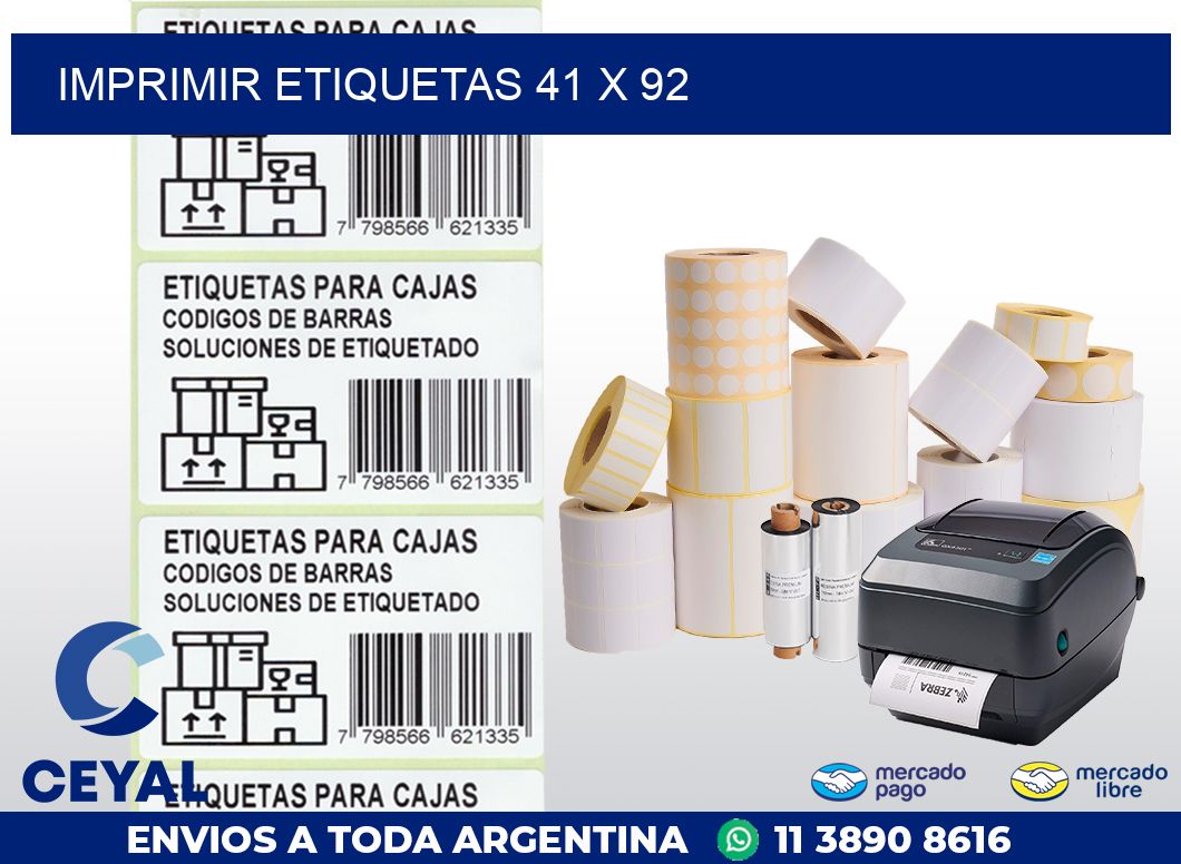 IMPRIMIR ETIQUETAS 41 x 92