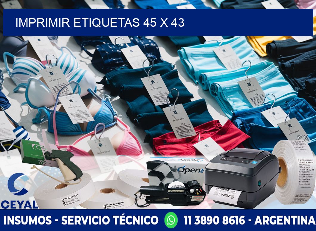 IMPRIMIR ETIQUETAS 45 x 43
