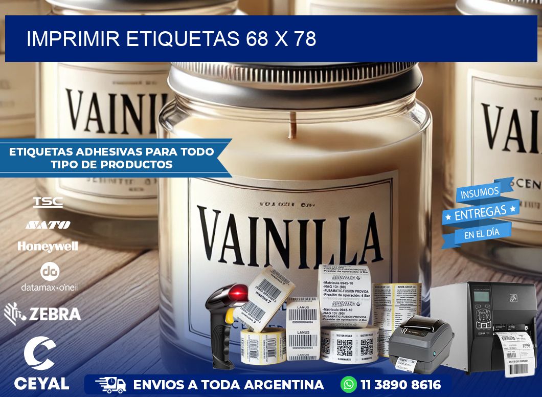IMPRIMIR ETIQUETAS 68 x 78