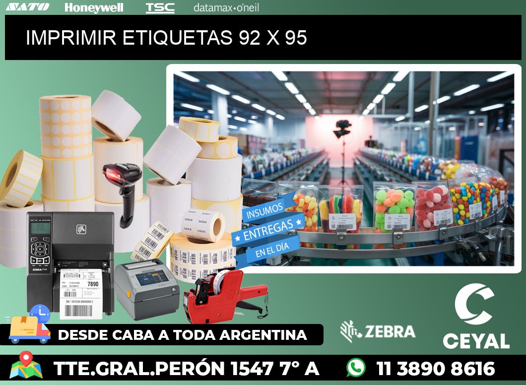 IMPRIMIR ETIQUETAS 92 x 95