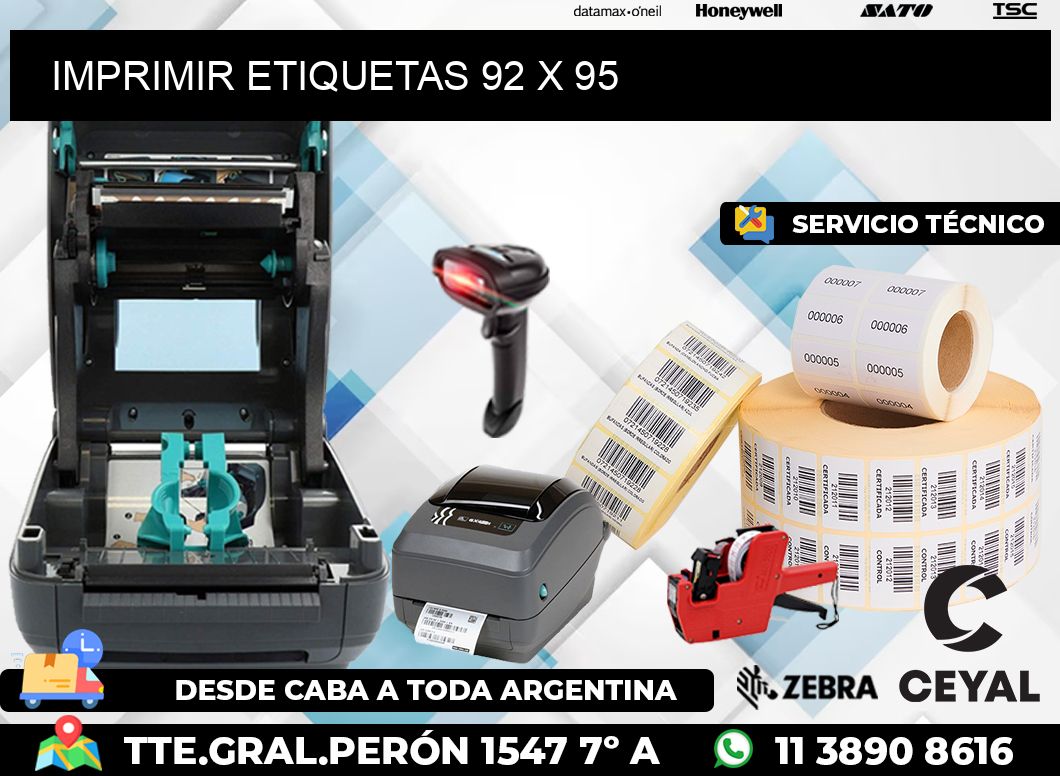 IMPRIMIR ETIQUETAS 92 x 95