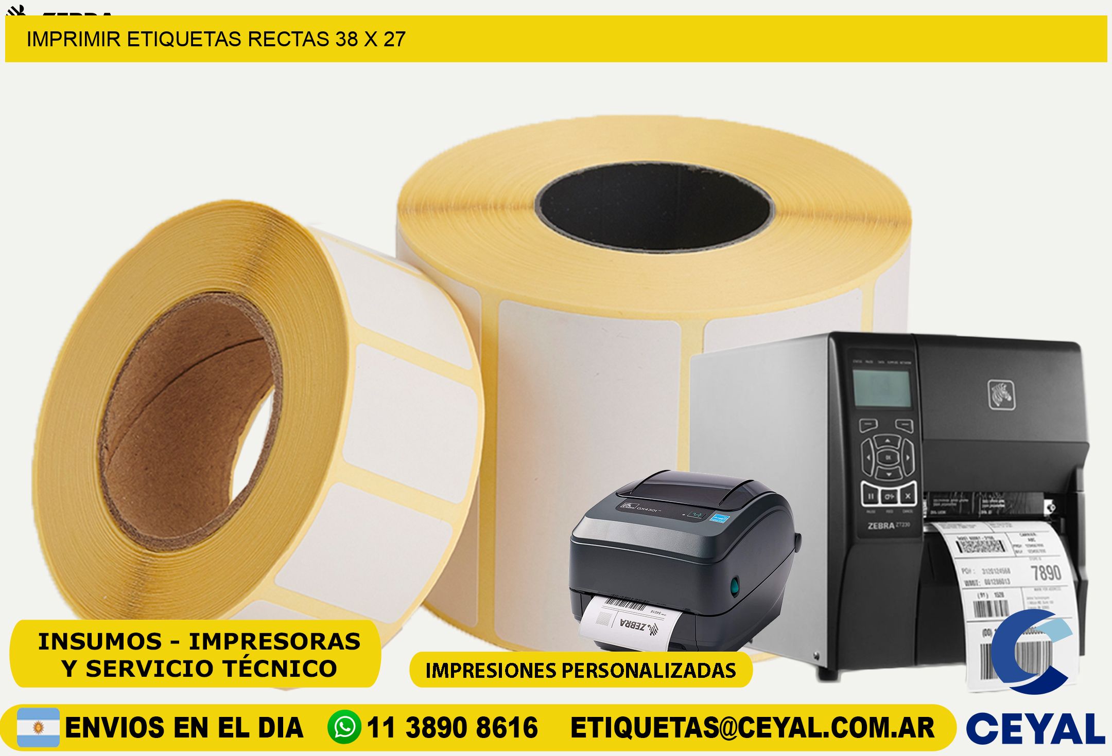 IMPRIMIR ETIQUETAS RECTAS 38 x 27