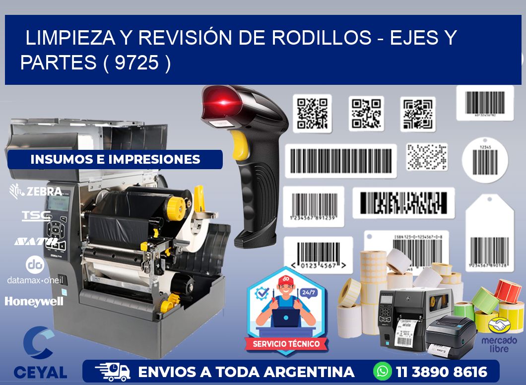 LIMPIEZA Y REVISIÓN DE RODILLOS - EJES Y PARTES ( 9725 )