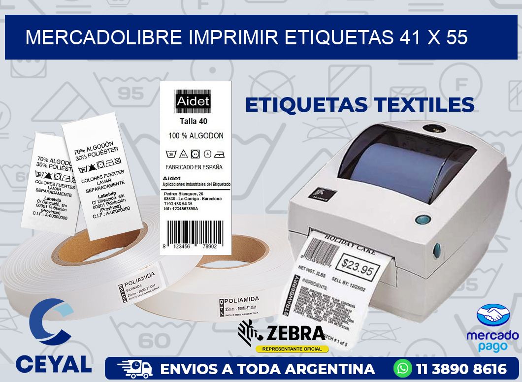 MERCADOLIBRE IMPRIMIR ETIQUETAS 41 x 55