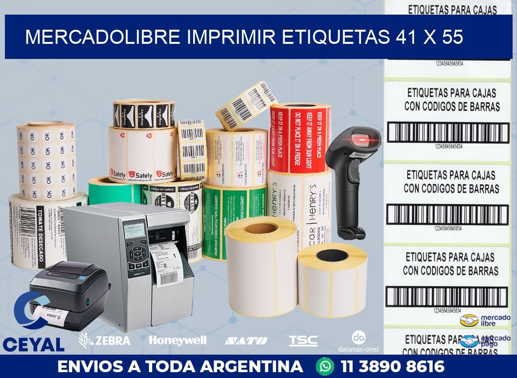 MERCADOLIBRE IMPRIMIR ETIQUETAS 41 x 55