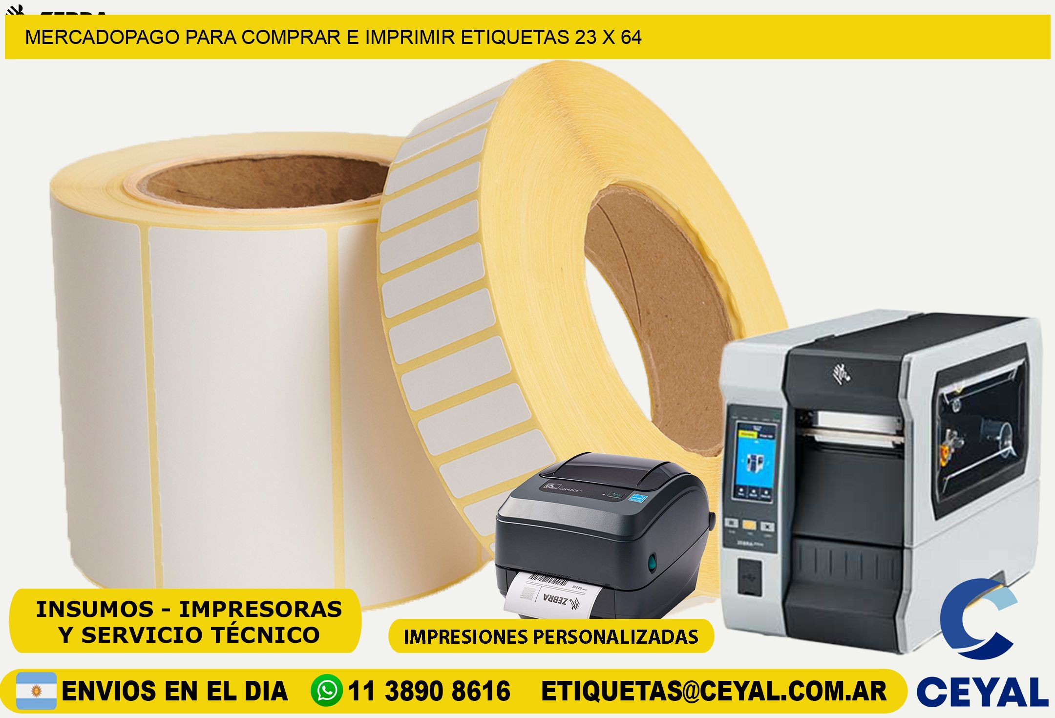 MERCADOPAGO PARA COMPRAR E IMPRIMIR ETIQUETAS 23 x 64
