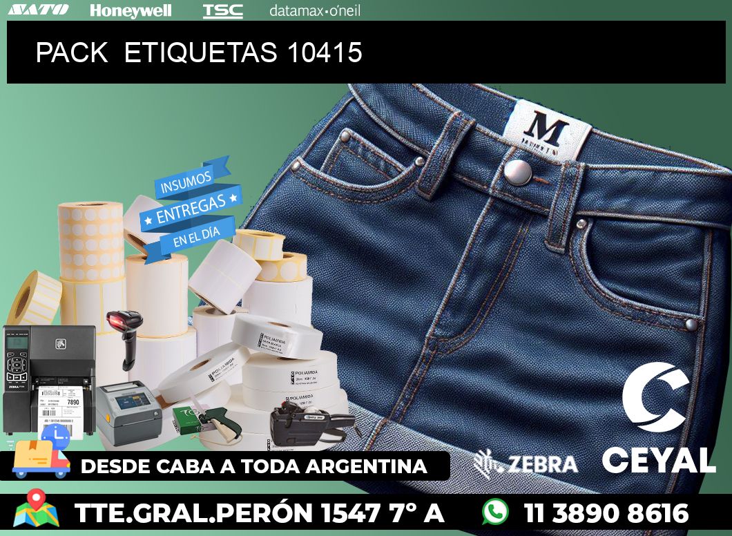 PACK  ETIQUETAS 10415