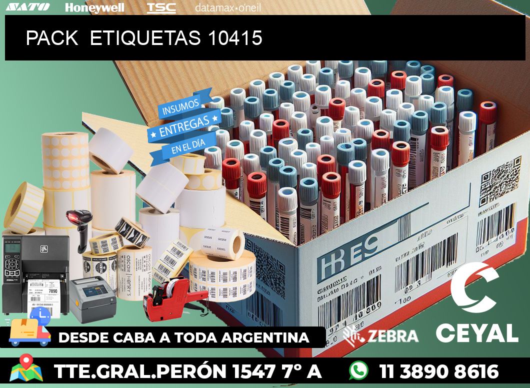 PACK  ETIQUETAS 10415