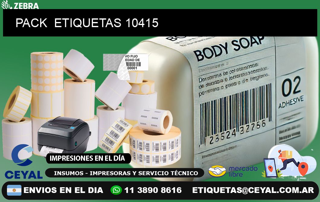 PACK  ETIQUETAS 10415