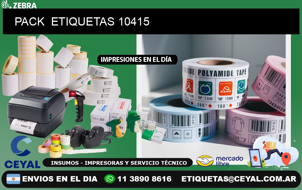 PACK  ETIQUETAS 10415