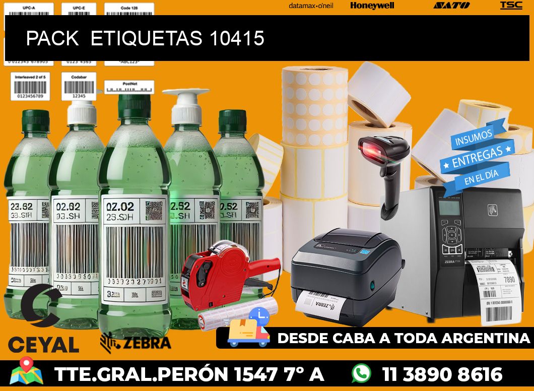 PACK  ETIQUETAS 10415