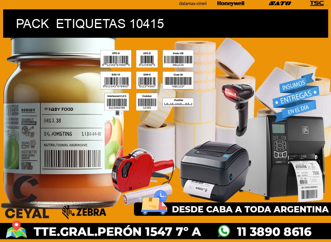 PACK  ETIQUETAS 10415