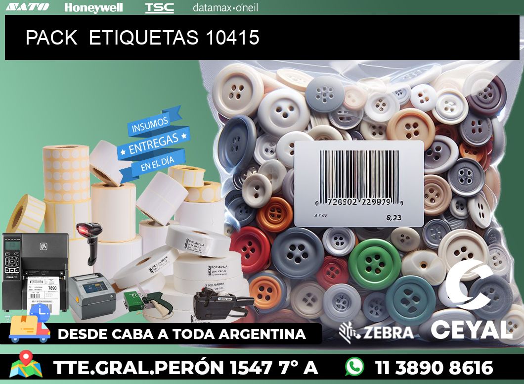 PACK  ETIQUETAS 10415