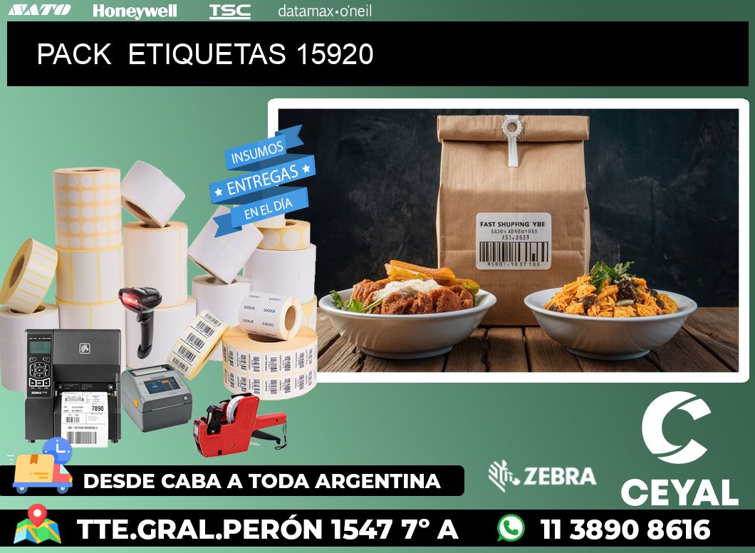 PACK  ETIQUETAS 15920