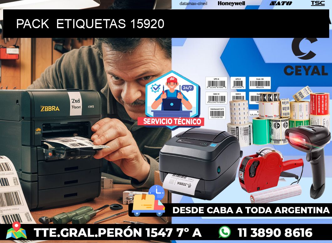 PACK  ETIQUETAS 15920