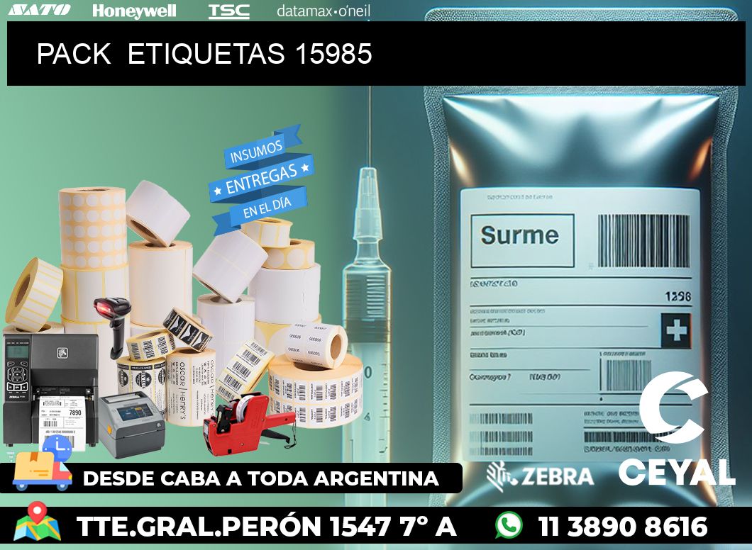 PACK  ETIQUETAS 15985