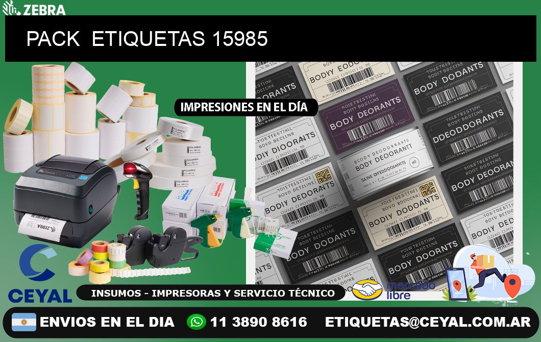PACK  ETIQUETAS 15985