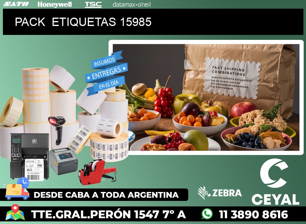 PACK  ETIQUETAS 15985