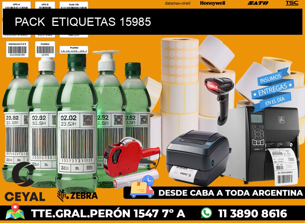 PACK  ETIQUETAS 15985