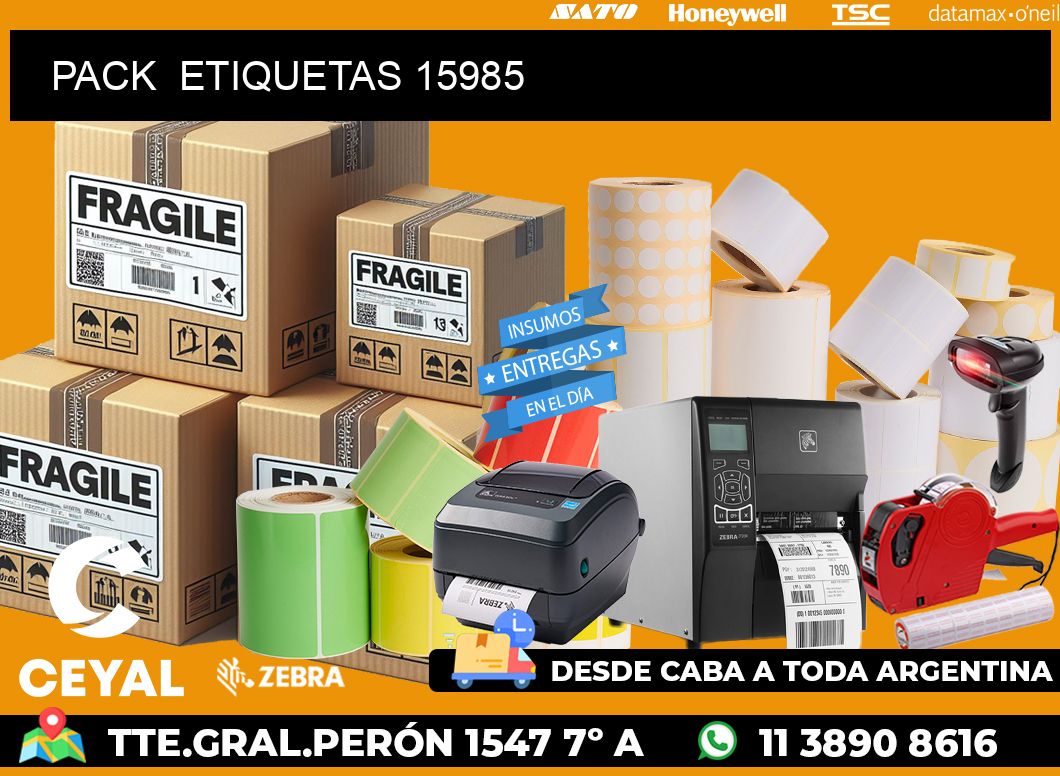 PACK  ETIQUETAS 15985